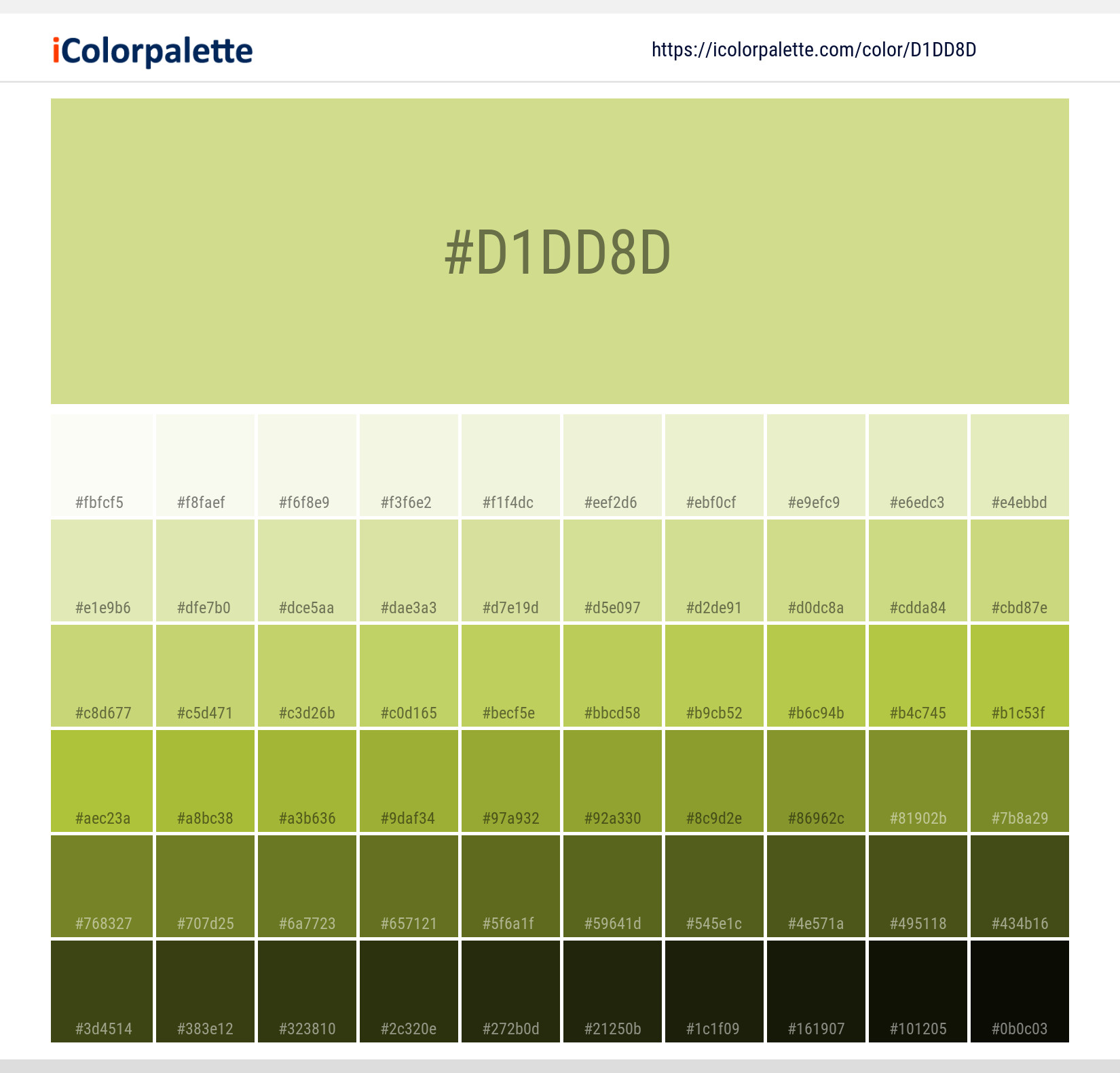 Pantone 373 Cp Color | Hex color Code #D1DD8D information | Hsl | Rgb ...