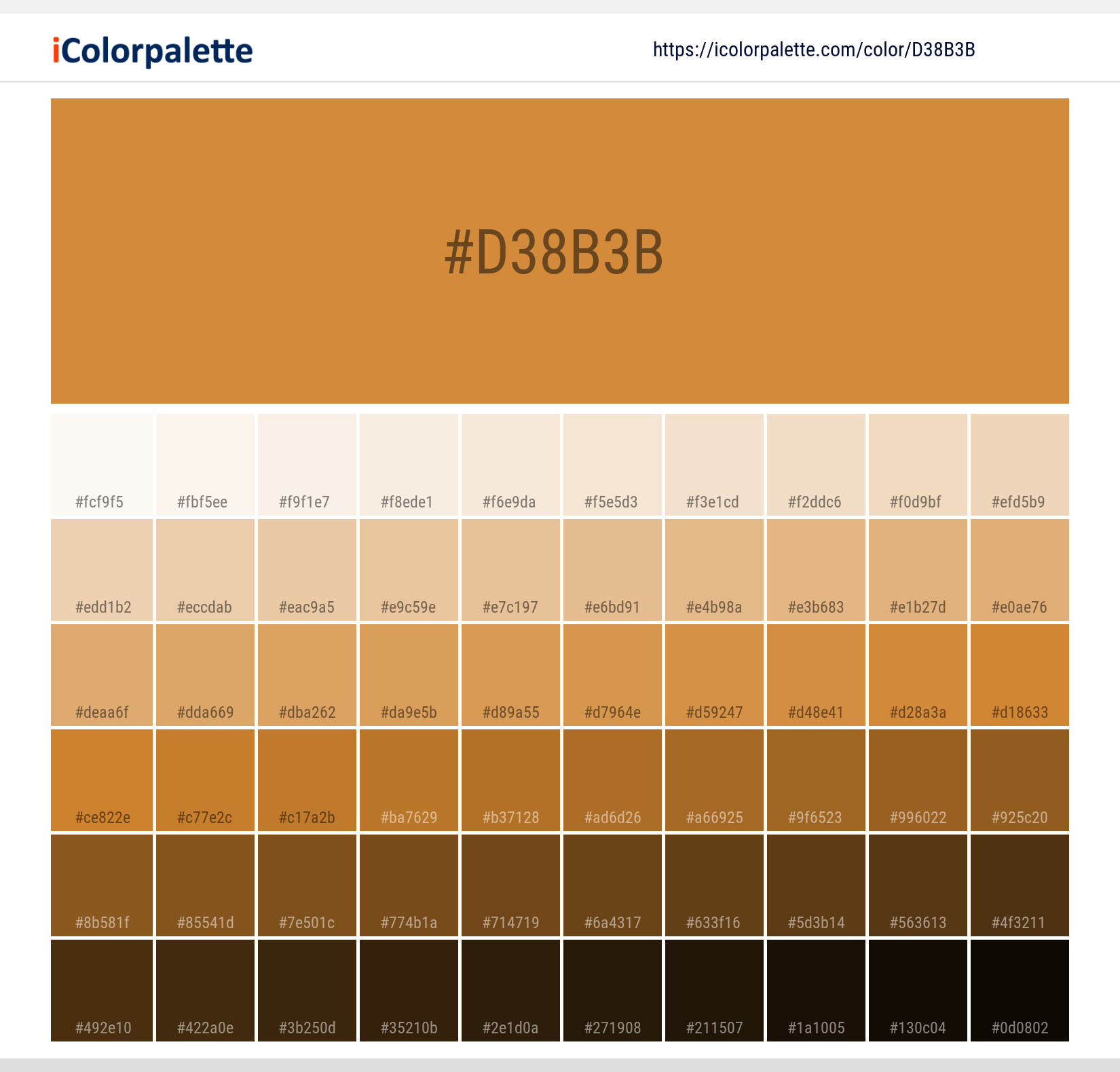 Pantone 161140 Tpx Yam Color Hex color Code d38b3b information Hsl Rgb Pantone