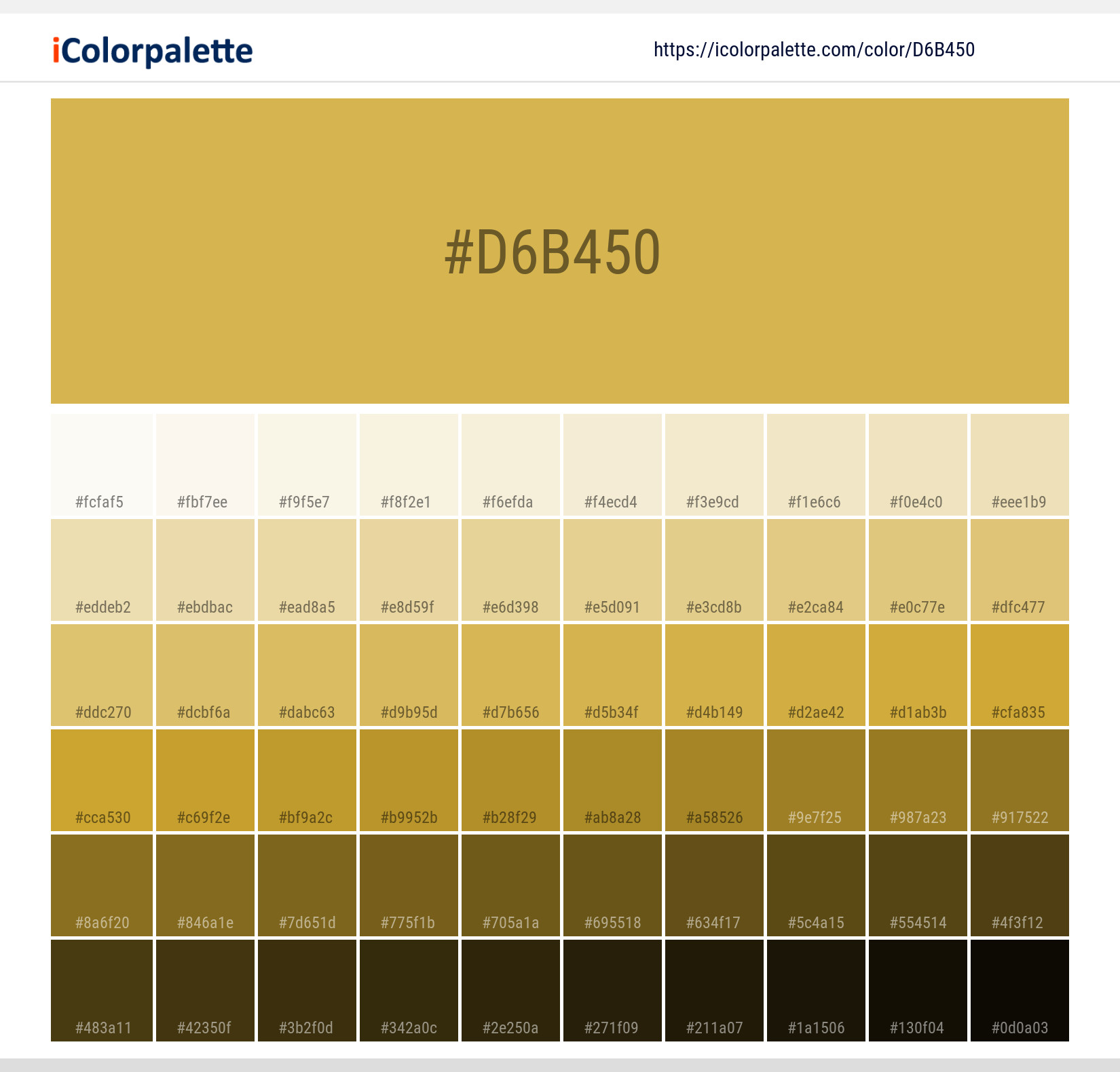 Pantone 14-0740 Tpx Bamboo Color | Hex color Code #D6B450 information ...