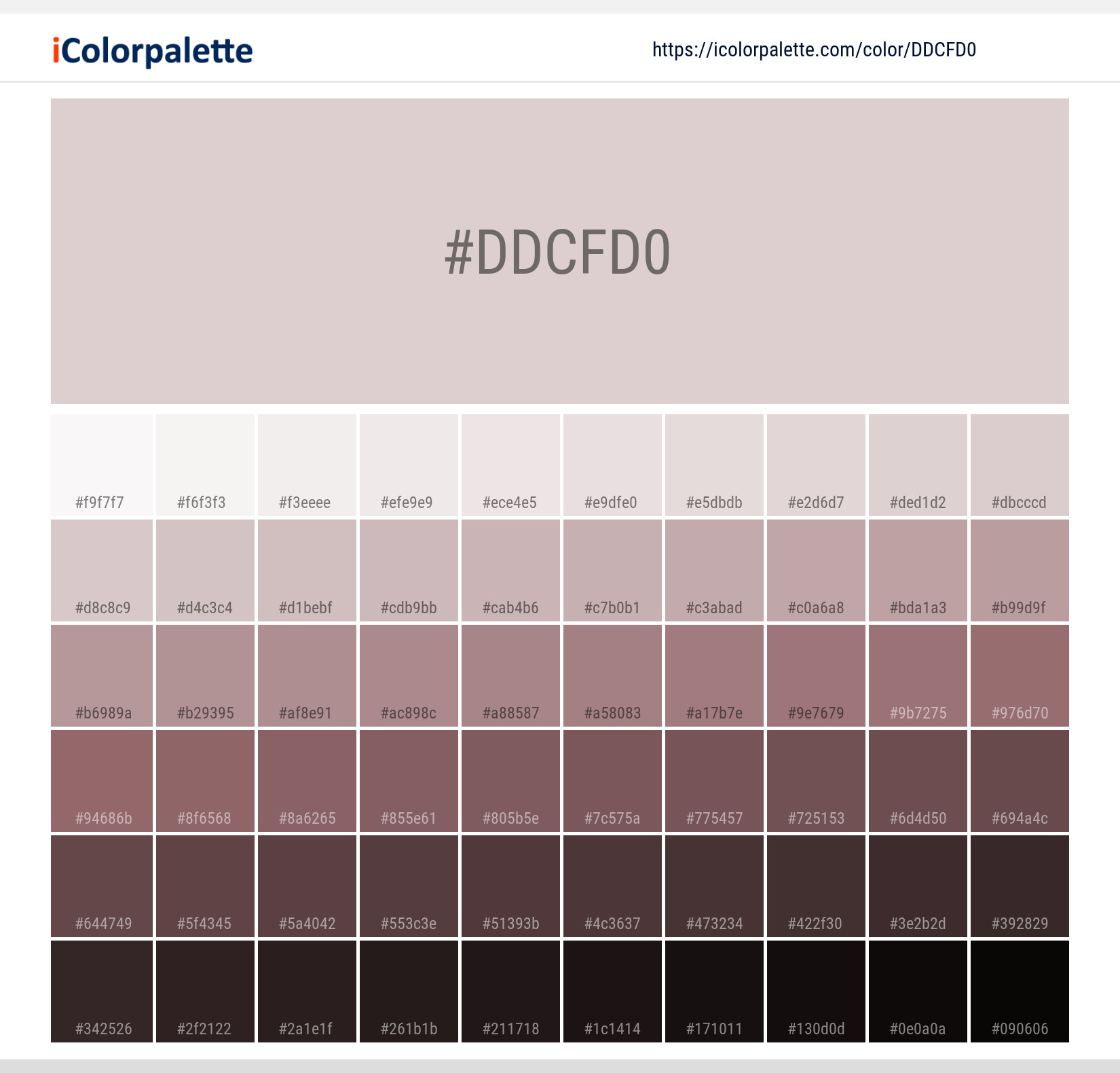 Pantone 7632 U Color | Hex color Code #ddcfd0 information | Hsl 