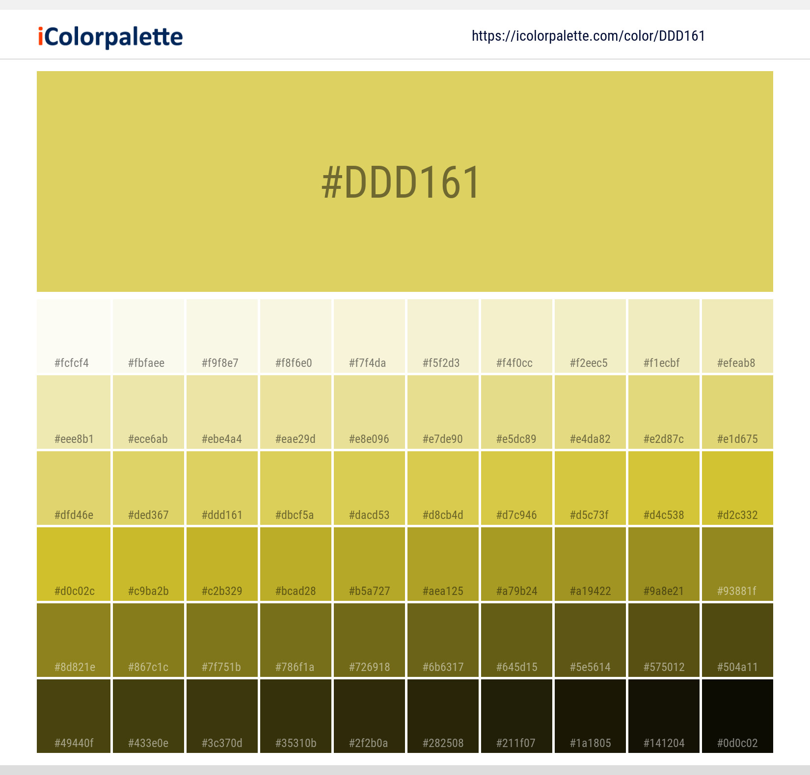 Pantone 13-0640 Tpx Acacia Color, Hex color Code #ddd161 information, Hsl, Rgb