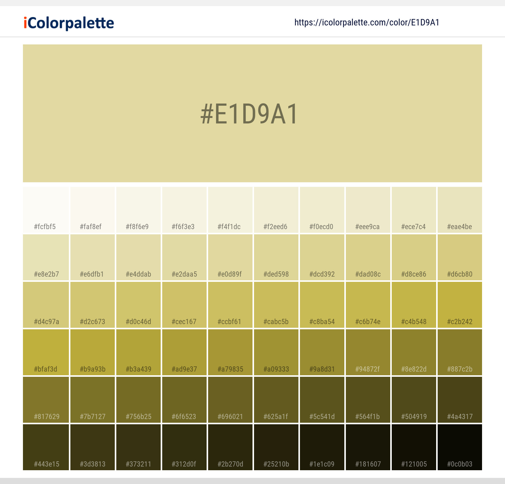 Pantone 614 U Color | Hex color Code #E1D9A1 information | Hsl | Rgb ...