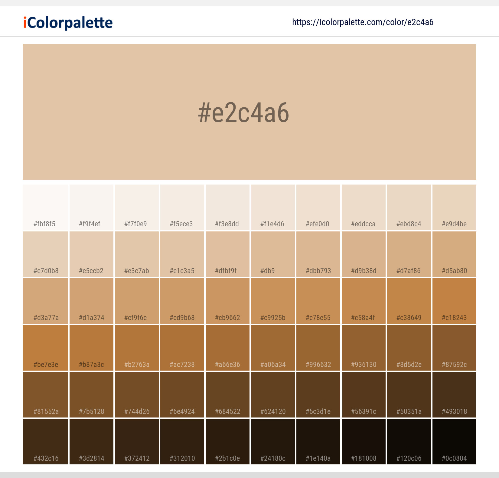 Pantone 141120 Tcx Apricot Illusion Color Hex color Code E2C4A6