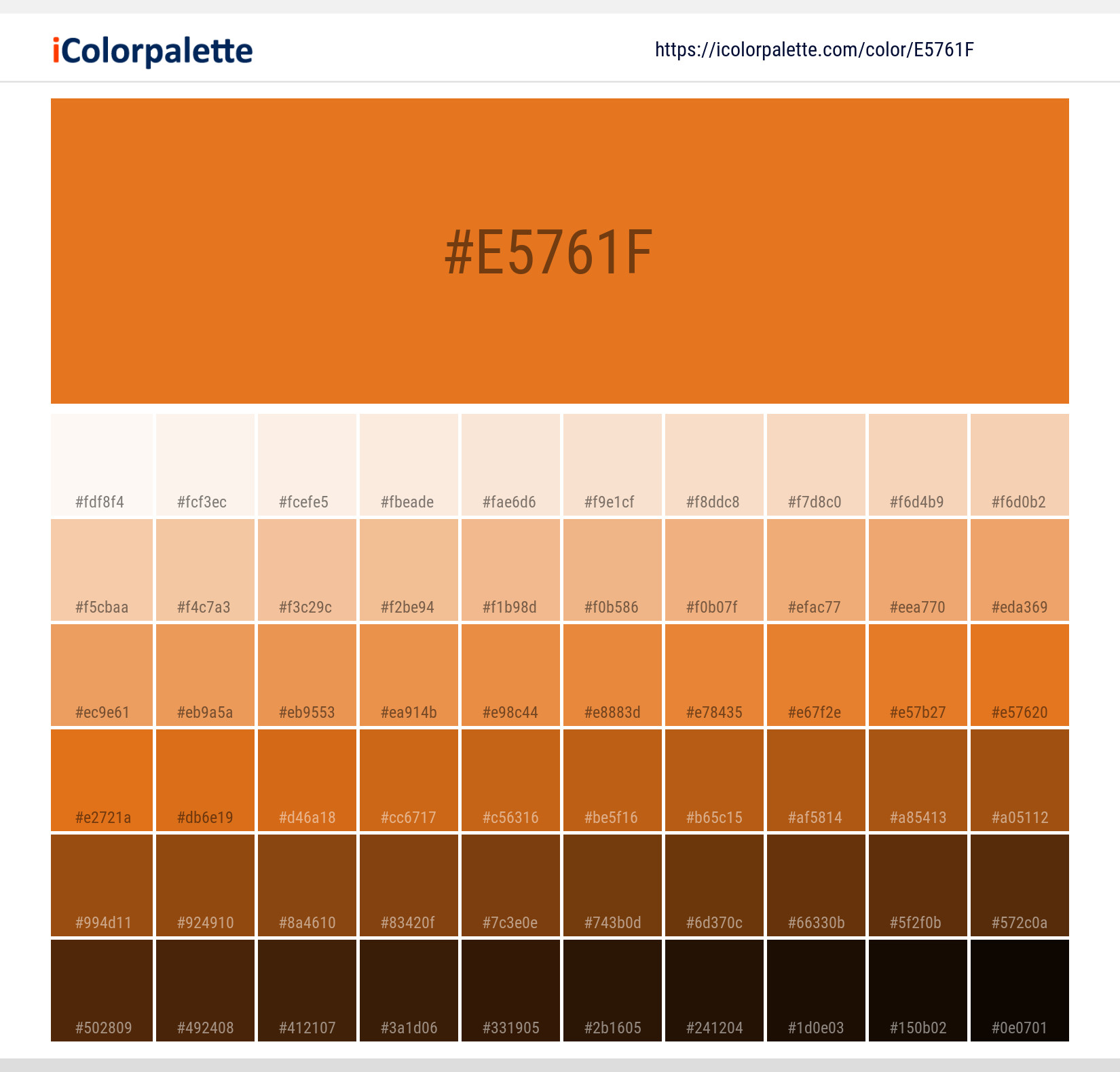 pantone-16-1255-tpx-russet-orange-color-hex-color-code-e5761f