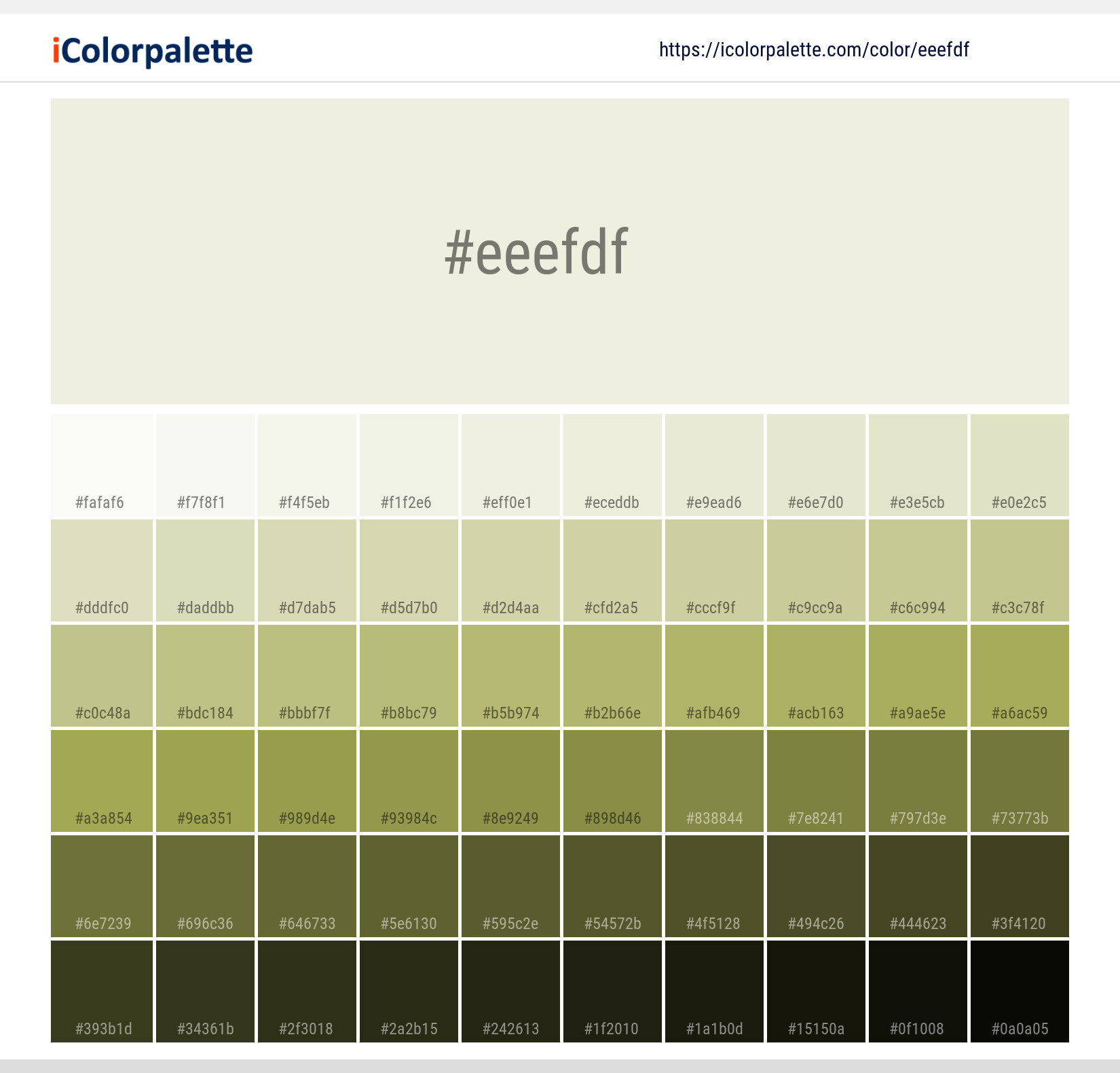 Sugar Cane Color eeefdf information Hsl Rgb Pantone