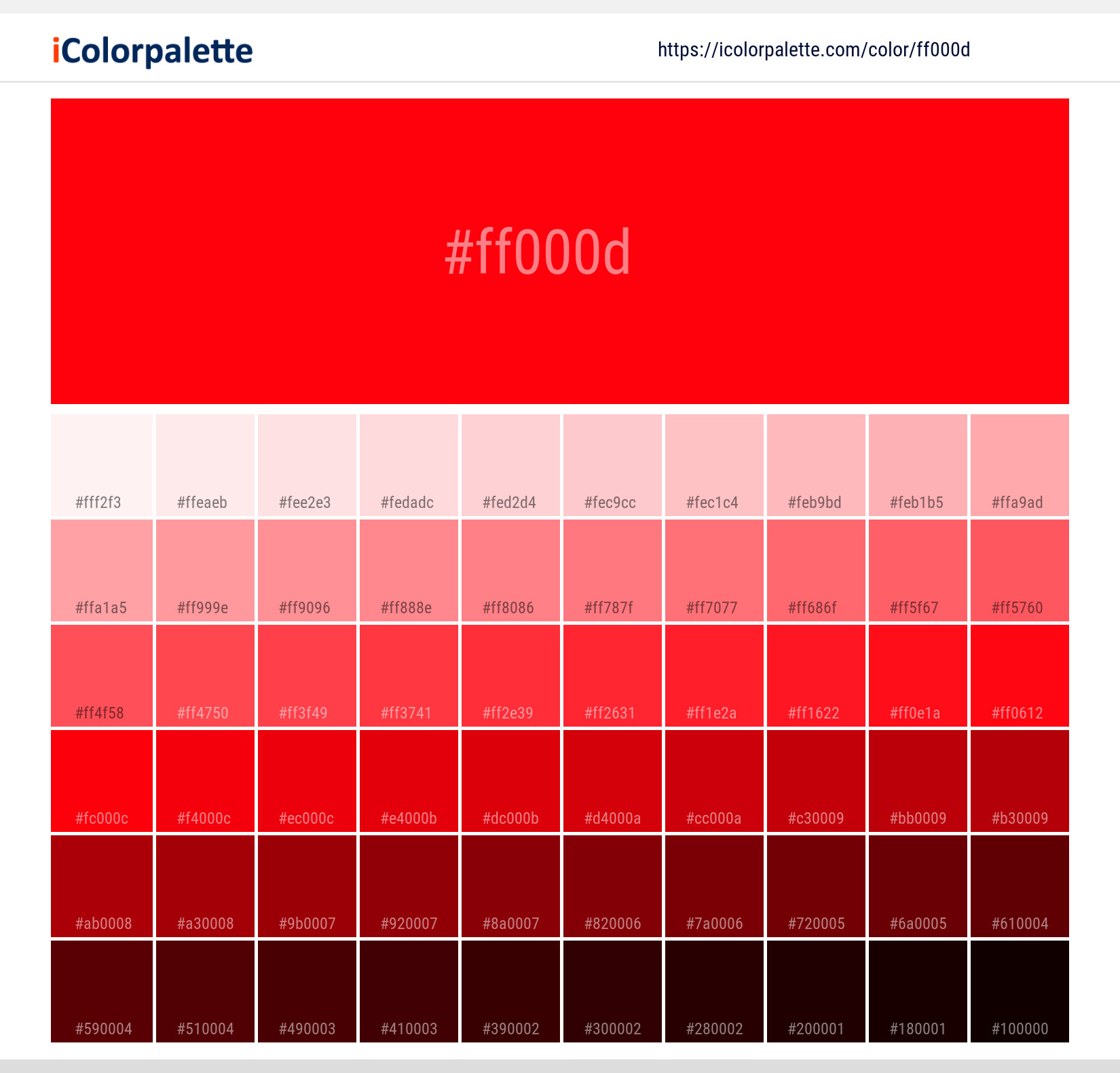 Fff Color Chart