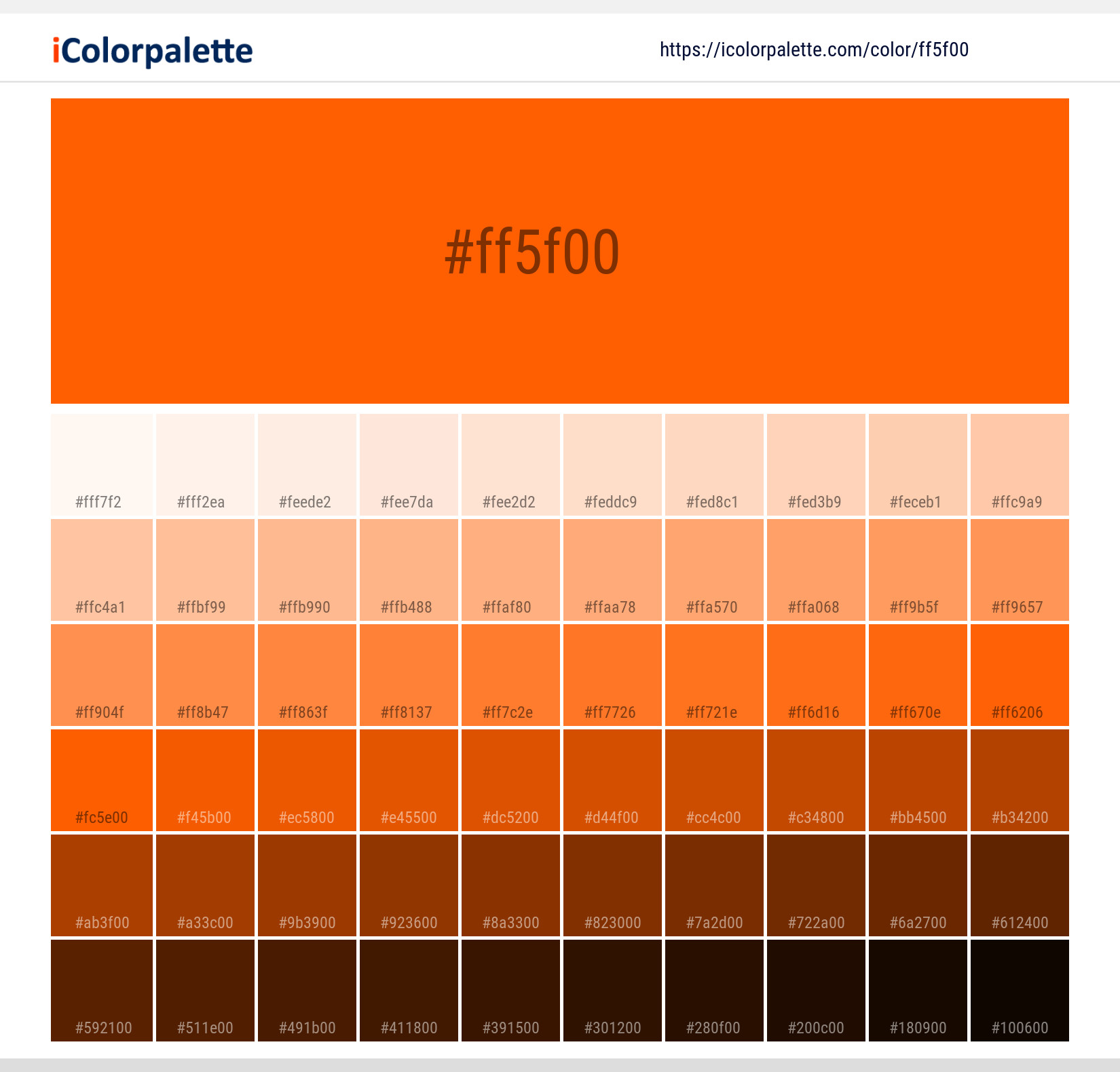 130 Shades of Orange Color With Names, Hex, RGB, CMYK Codes - Color Meanings