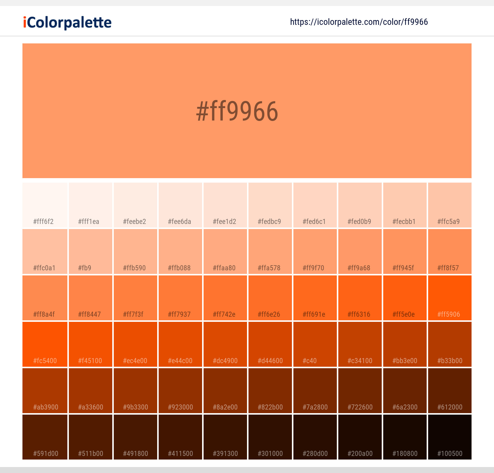 Atomic Tangerine information Hsl Rgb Pantone