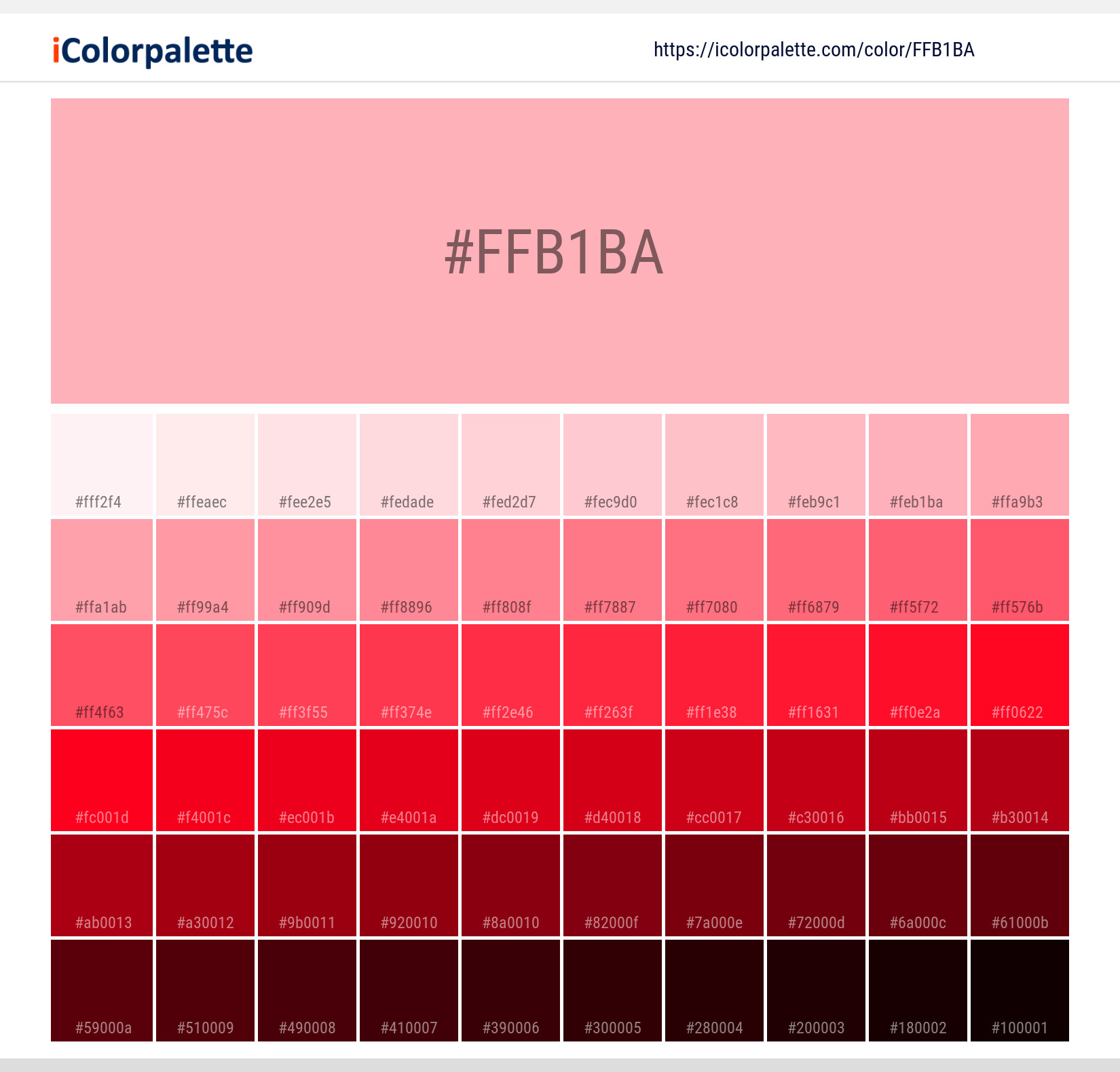 Pantone 176 U Color Hex Color Code Ffb1ba Information Hsl Rgb Pantone Pantone 176 U Color Hex Color Code Ffb1ba Information Hsl Rgb Pantone
