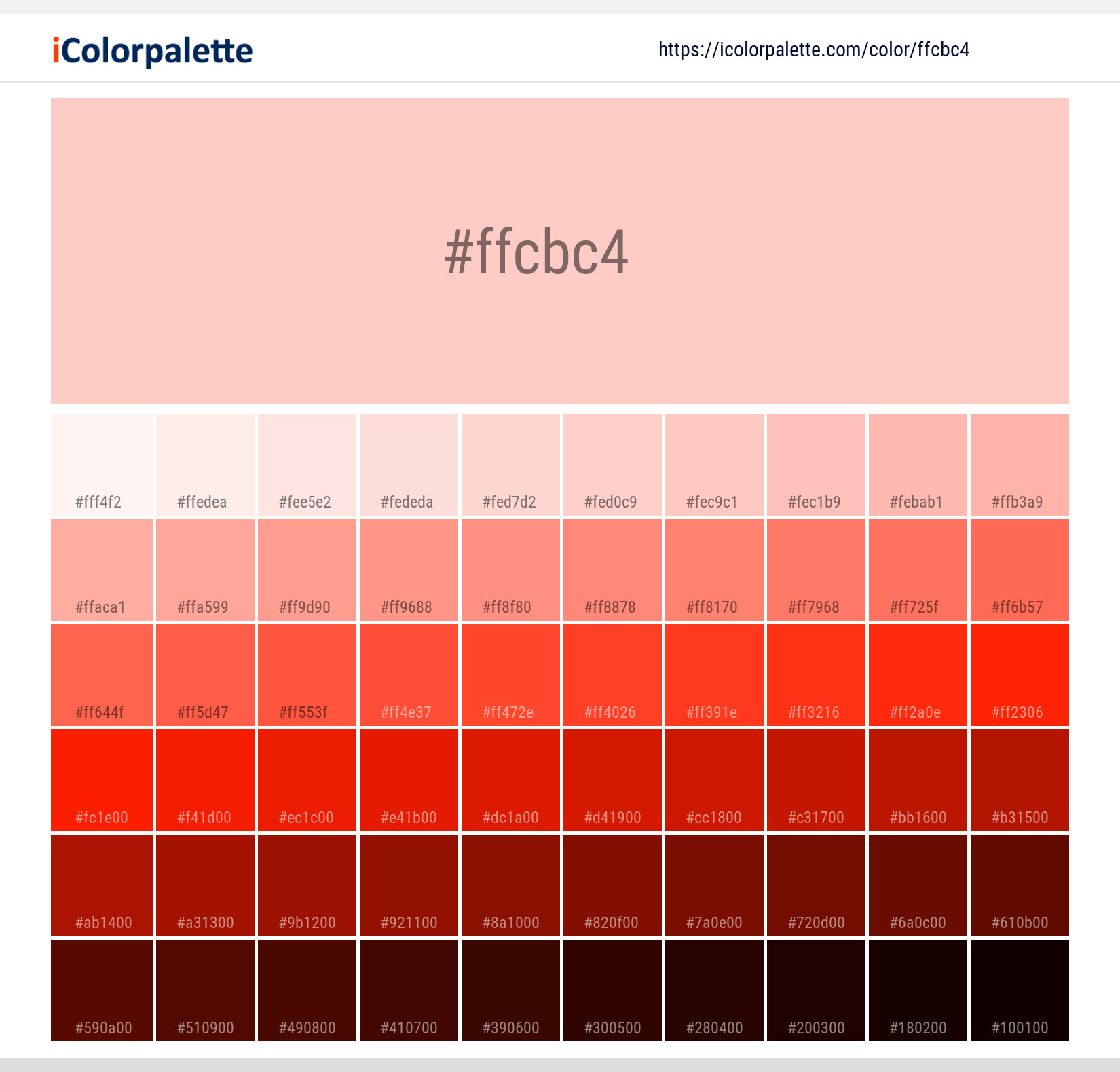 Flesh Color Ffcbc4 Information Hsl Rgb Pantone Flesh Color Ffcbc4 Information Hsl Rgb Pantone